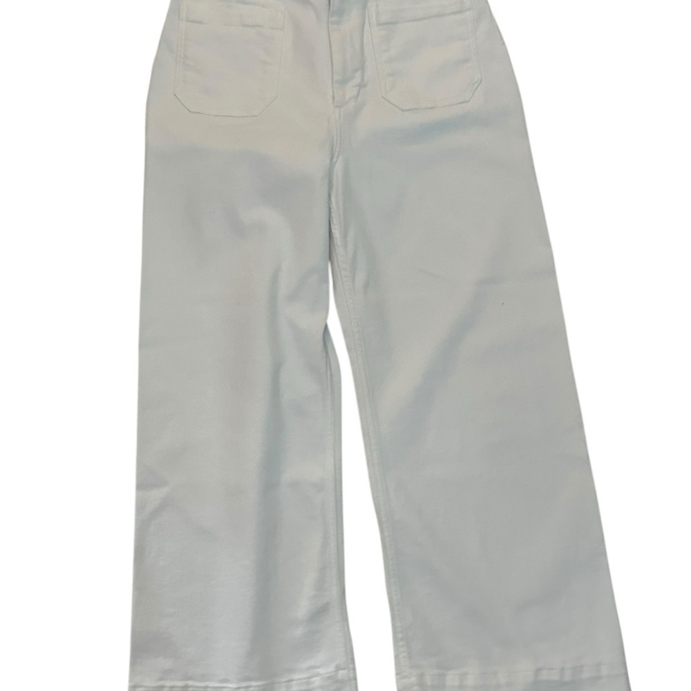 The Colette Cropped Wide-Leg Pants by Maeve white - Picture 12 of 13